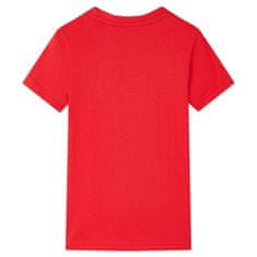 Vidaxl Detské tričko červené 140