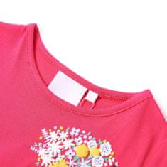 Vidaxl Detské tričko žiarivo ružové 104