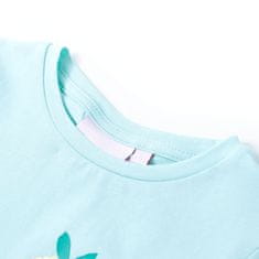 Vidaxl Detské tričko svetlé aqua 104