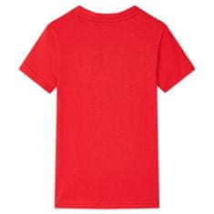 Vidaxl Detské tričko červené 128