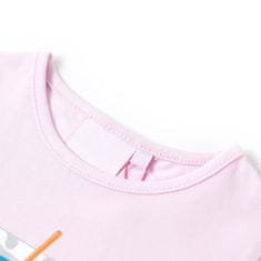 Vidaxl Detské tričko mäkké ružové 116