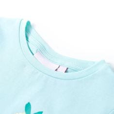 Vidaxl Detské tričko svetlé aqua 116