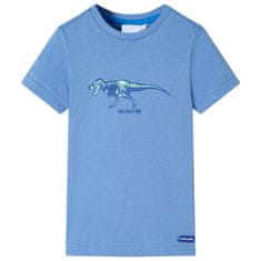 Vidaxl Detské tričko stredne modré 116