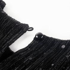 Vidaxl Detské šaty s dlhými rukávmi čierne 140