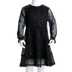 Vidaxl Detské šaty s dlhými rukávmi čierne 92