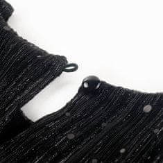 Vidaxl Detské šaty s dlhými rukávmi čierne 116
