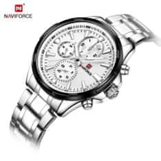 Smart Plus Pánske luxusné hodinky Naviforce 9089 s chronografom z ocele: Hodinky z japonského kremeňa, vodotesné, športová elegancia pre moderného gentlemana