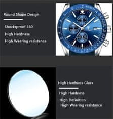 POEDAGAR POEDAGAR P988 Luxusné chronografické hodinky pre mužov: 