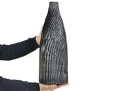 Beliani Dekoratívna keramická váza 50 cm čierna FLORENTIA