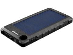 Sandberg Outdoor Solar Powerbank 10000 mAh, solárna nabíjačka, čierna