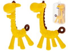 KIK KX5357 Silikónové hryzátko žirafa žltá