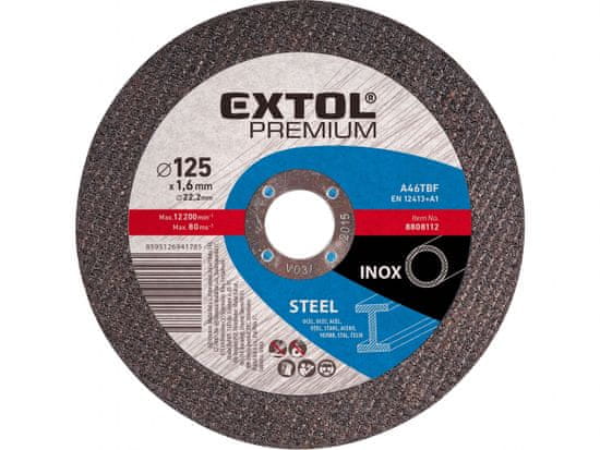 Extol Premium Kotúč rezný na oceľ/nerez, O 150x1,6x22,2mm