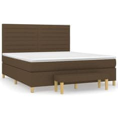 Petromila vidaXL Boxspring posteľ s matracom tmavohnedá 180x200 cm látka