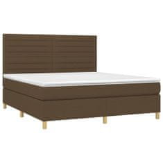 Petromila vidaXL Boxspring posteľ s matracom tmavohnedá 180x200 cm látka