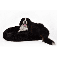 BB-Shop Čierny plyšový pelech Shaggy pro psa 120 cm