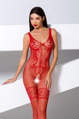 Passion Passion Bodystocking BS069 červený sexy bodystocking s prestrihom