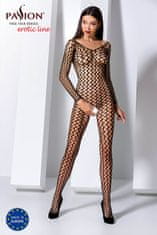 Passion Passion Bodystocking BS068 čierny sexy bodystocking s prestrihom