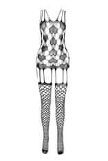 Passion Passion Bodystocking BS067 biely sexy bodystocking s prestrihom