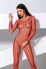 Passion Passion Bodystocking BS068 červený sexy bodystocking s prestrihom