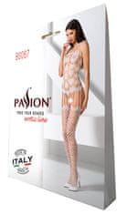 Passion Passion Bodystocking BS067 biely sexy bodystocking s prestrihom