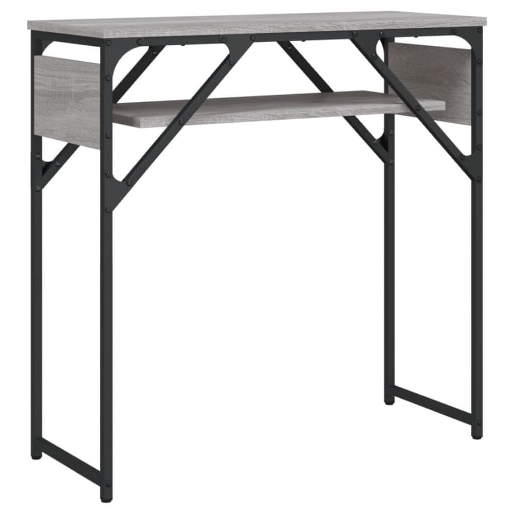 Vidaxl Konzolový stolík s policou sivý sonoma 75x30x75 cm komp. drevo