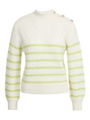 Orsay Zeleno-biely dámsky pruhovaný sveter s prímesou vlny ORSAY S