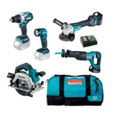 Makita DLX5085TX1 aku sada DHP486Z+DGA513Z+DHS661Z+DML815 18V LXT