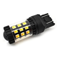 motoLEDy W21/5W LED žiarovka 7443 12V CANBUS bielo-oranžová