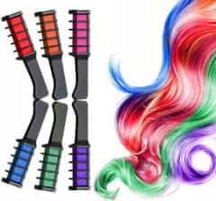Foxter  2304 Hrebeň s farebnými kriedami na vlasy 10 farieb