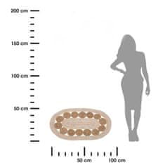Dekorstyle Dekoratívny oválny jutový koberec 80x50 cm