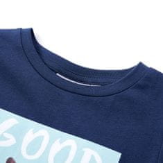 Vidaxl Detské tričko námornícke modré 140