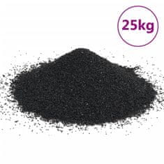 Vidaxl Akváriový piesok 25 kg čierny 0,2-2 mm