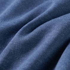 Vidaxl Detské tričko s dlhými rukávmi modré melanž 92