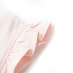 Vidaxl Detské tričko s volánovými rukávmi mäkké ružové 116