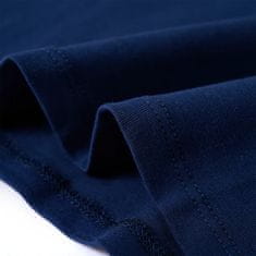 Vidaxl Detské tričko s dlhými rukávmi námornícke modré 140