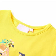 Vidaxl Detské tričko žlté 104