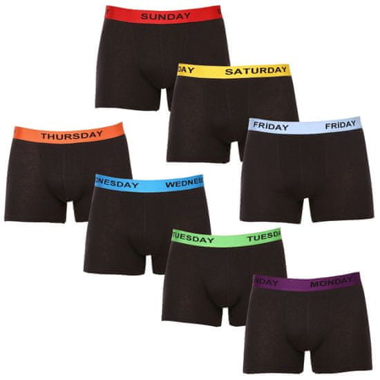 Nedeto 7PACK pánske boxerky čierne (7NB001-week)