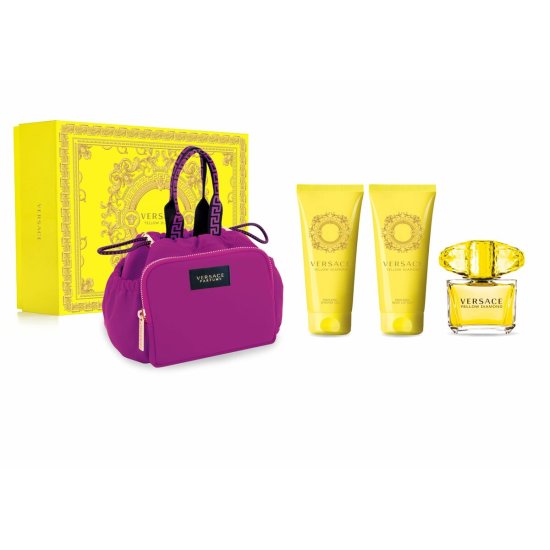 slomart ženski parfumski set versace edt yellow diamond 4 kosi