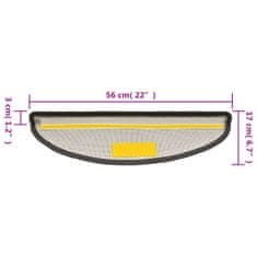 Vidaxl Nášľapy na schody 10 ks 56x17x3 cm tmavosivé