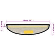 Vidaxl Nášľapy na schody 10 ks 56x17x3 cm antracitové