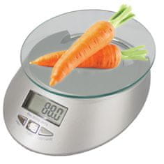 Sobex Elektronická sklenená kuchynská váha 5kg / 1g hodiny