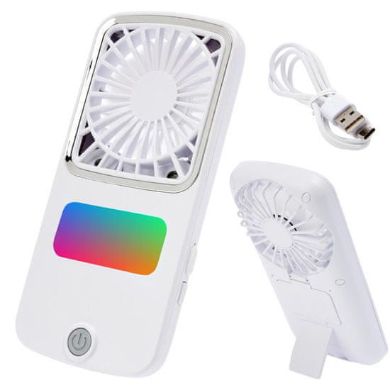 Sobex Mini ručný ventilátor prenosná rgb batéria