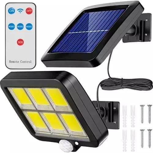 Izoxis Solárne vonkajšie 120 LED COB osvetlenie 36W IP67 pohybový senzo