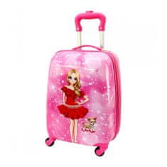 Rogal Ružový detský kufor pre dievčatá "Dolly" - veľ. M