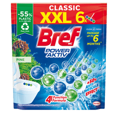 Bref Power Aktiv Pine tuhý WC blok 6 x 50 g