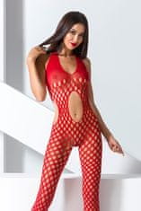 Passion Passion BS065 červený sexy vzorovaný bodystocking