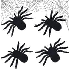 Sobex Halloween pavúk 4 ks veľké strašidelné dekorácie