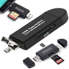 Sobex Čítačka kariet sd microsd tf usb usb-c micro usb 3v1