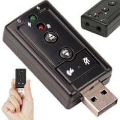 Sobex Zvuková karta usb 7.1 mikrofón konektor pre slúchadlá