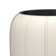 botle Kvetináč Kvetináč s vložkou Farba krémová Okrúhly 40 cm H 75 cm Drážkovaný povrch Matný plast Moderný Glamour
